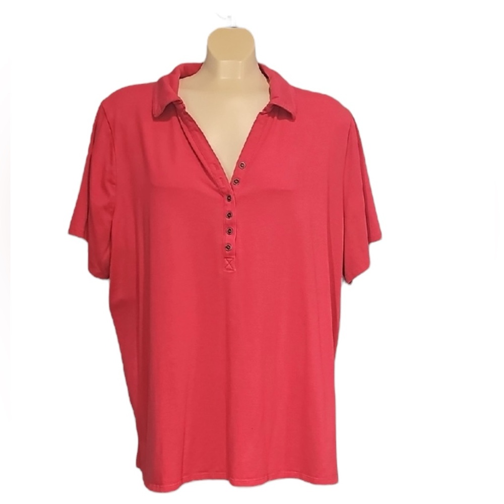 🌶️ FREE with any purchase ⭐️ Pennington’s Pink Short Sleeve Polo Shirt, Size 2X